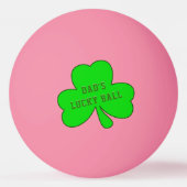 Shamrock Lucky Ball Ierse Pa's Ping Pong Ball (Voorkant)
