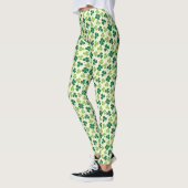 Shamrock Lucky Clover Pattern St Patrick's Day Leggings (Links)
