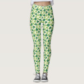 Shamrock Lucky Clover Pattern St Patrick's Day Leggings (Voorkant)