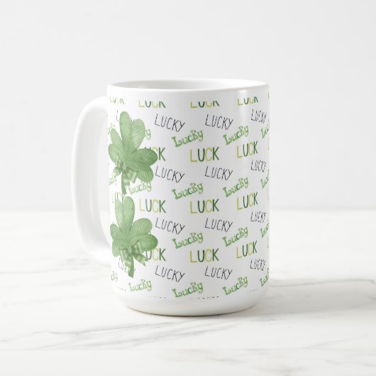 Shamrock Lucky Coffee Mug (Devant gauche)