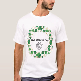 Shamrock Lucky Frame St. Patrick's Day ontwerp T-shirt