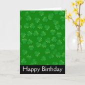 Shamrock March Irish Happy Birthday Kaart (Gele Bloem)