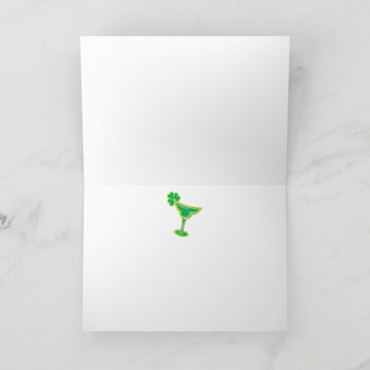 Shamrock Margarita met groet Kaart (Binnen)
