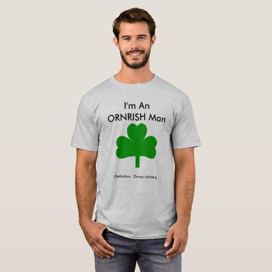 Shamrock méchant du T-shirt des hommes d'Irlandais (Devant entier)