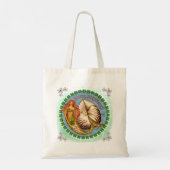 Shamrock Mermaid aangepaste naam canvas tas (Achterkant)