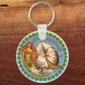 Shamrock Mermaid Sleutelhanger (Voorkant)