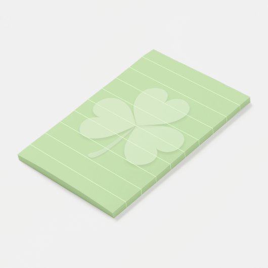 Shamrock met gerolde lijnen post-it® notes (Schuin)