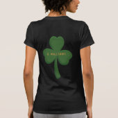 Shamrock met Happy St Patricks Day Typografie T-shirt (Achterkant)