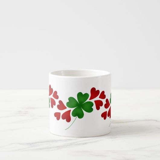 Shamrock met hart espresso kop (Voorkant)