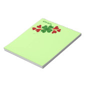 Shamrock met hart notitieblok (Gedraaid)