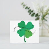 Shamrock met Ierse toast Briefkaart (Staand voorkant)