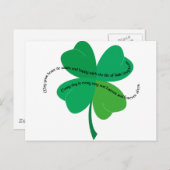 Shamrock met Ierse toast Briefkaart (Voorkant / Achterkant)
