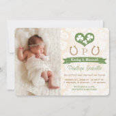 Shamrock Monogram et Faire-part de naissance Horse (Devant)