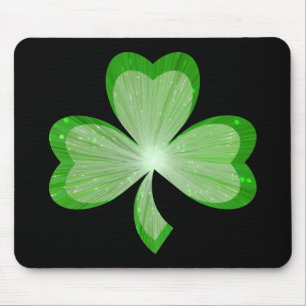 Shamrock mousepad Black Muismat
