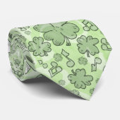 Shamrock muziek stropdas (Opgerold)