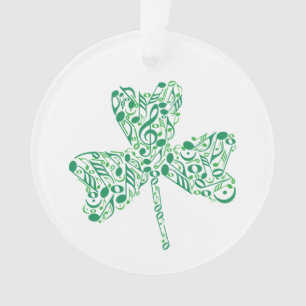 Shamrock-Muzieknoten Ornament