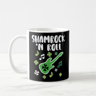 Shamrock N Roll Guitar St Patricks Day Guitarist M Koffiemok