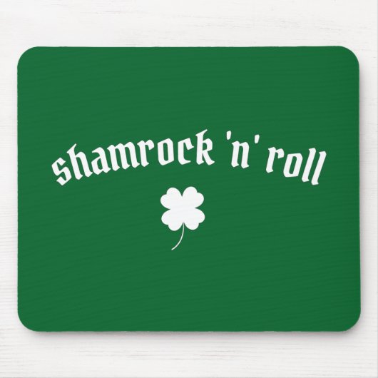 Shamrock n roll St Patrick's Day Muismat (Voorkant)