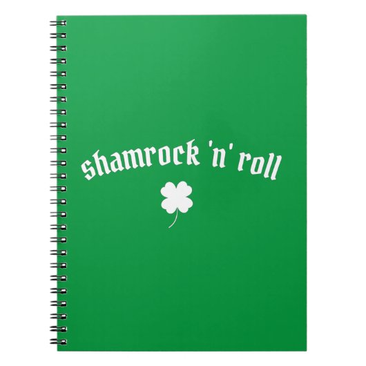 Shamrock n roll St Patrick's Day Notitieboek (Voorkant)