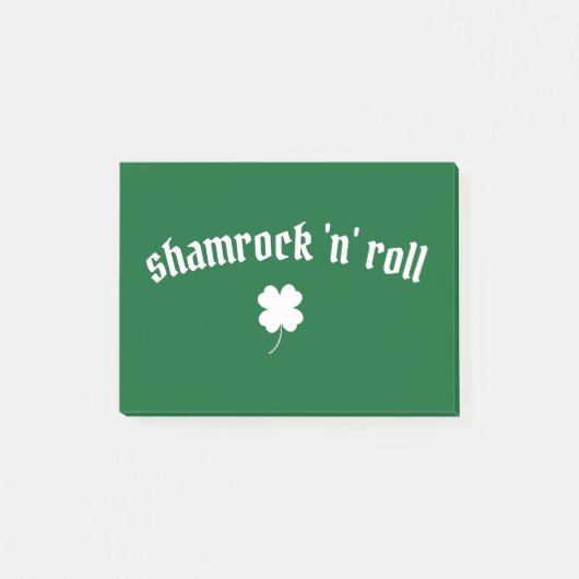 Shamrock n roll St Patrick's Day Post-it® Notes (Voorkant)