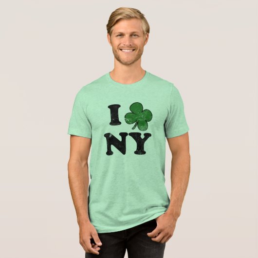Shamrock NY, grappig St. Patrick's Day T-shirt (Voorkant volledig)
