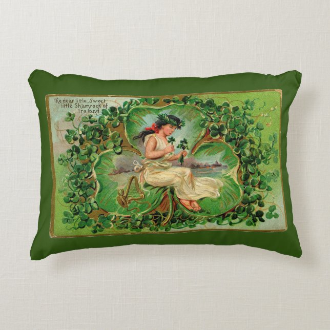 Shamrock of Ireland Accent Pillow Accent Kussen (Voorkant)