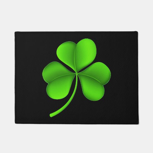 Shamrock on Black dmcn Deurmat (Voorkant)