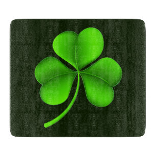 Shamrock on dark green cbcn snijplank