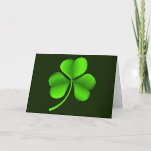 Shamrock on dark green gcn kaart