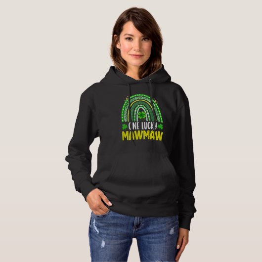 Shamrock One Lucky Mawmaw St Patrick's Day Family  Hoodie (Voorkant volledig)