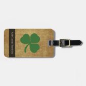 Shamrock op  achtergrond bagagelabel (Voorkant horizontaal)