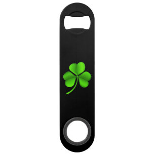 Shamrock op zwart bot speed flessenopener