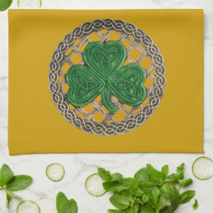 Shamrock Or Sur Connettes Celtiques Serviette De C