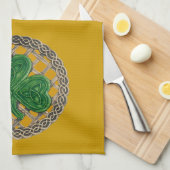 Shamrock Or Sur Connettes Celtiques Serviette De C (Quart Plié)