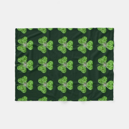 Shamrock parties scintillant Et Couverture Fleece (Devant (Horizontal))