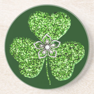 Shamrock parties scintillant Et Dessous de verre F