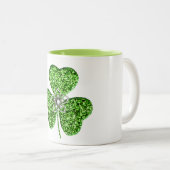 Shamrock parties scintillant Et Mug Fleur (Devant droit)