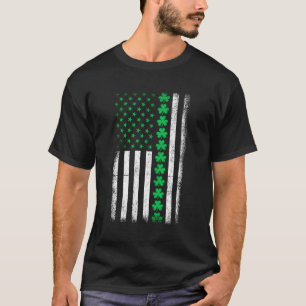 Shamrock Patriottische Amerikaanse vlag Ierse St P T-shirt