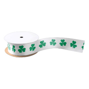Shamrock patroon groen wit St. Patrick's Day Lint