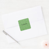 Shamrock Patroon Thunder_Cove Vierkante Sticker (Envelop)