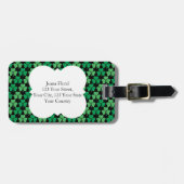 Shamrock Pattern Bagagelabel (Voorkant horizontaal)