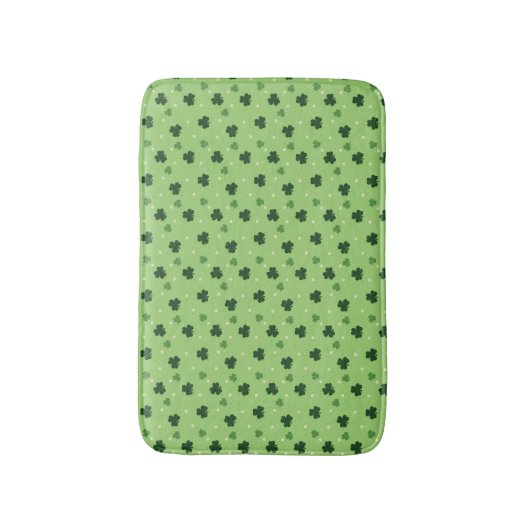 Shamrock Pattern Bath Mat (Voorkant Verticaal)