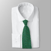 Shamrock Pattern Black Stropdas (Gebonden)