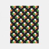Shamrock Pattern | Ierse vlag Fleece Deken (Voorkant)