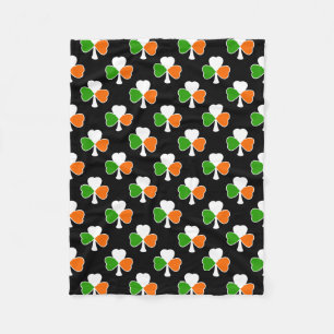 Shamrock Pattern Ierse vlag Fleece Deken