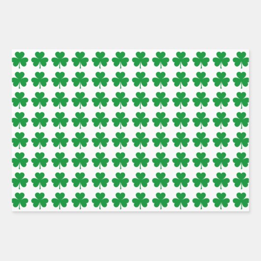 Shamrock Pattern Inpakpapier Vel (Voorkant 3)
