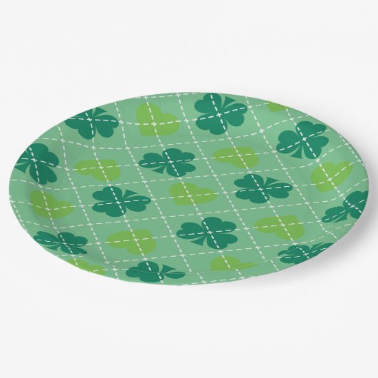 Shamrock Pattern Papieren Bordje (Gekanteld)