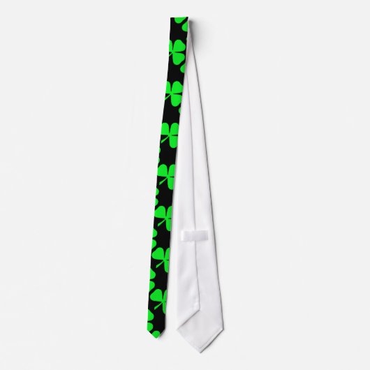 Shamrock Pattern Saint Patrick's Day Stropdas (Achterkant)