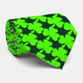 Shamrock Pattern Saint Patrick's Day Stropdas (Opgerold)