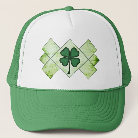Shamrock Pattern St Patrick’s Day Shirt – boné Trucker Pet (Voorkant)